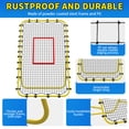 thumbnail image 3 of 7x4 FT Volleyball Rebounder Net，Ultimate Training Equipment for Volleyball & Lacrosse，Enhanced Bouncing System for Volleying, Bumping, Spiking Drills(Yellow), 3 of 9