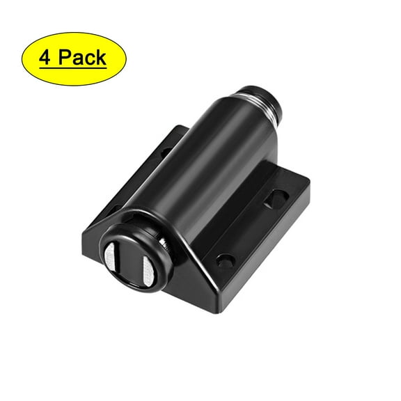 46x29x19mm Magnetic Press Latch Catch Plastic Black 4 Pack