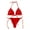 Red, variant on Women Summer Swimwear Bikini Set Bra Tie Side G-string Thong Beach Swimsuit