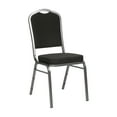 thumbnail image 2 of Flash Furniture Crown Back Stacking Banquet Chair in Black Fabric - Silver Vein Frame, 2 of 9