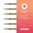thumbnail image 2 of Sakura Pigma Micron Fine Liner Pens - Archival Black Ink Pens for Writing, Drawing, or Journaling - Assorted Point Sizes - 6 Pack, 2 of 6