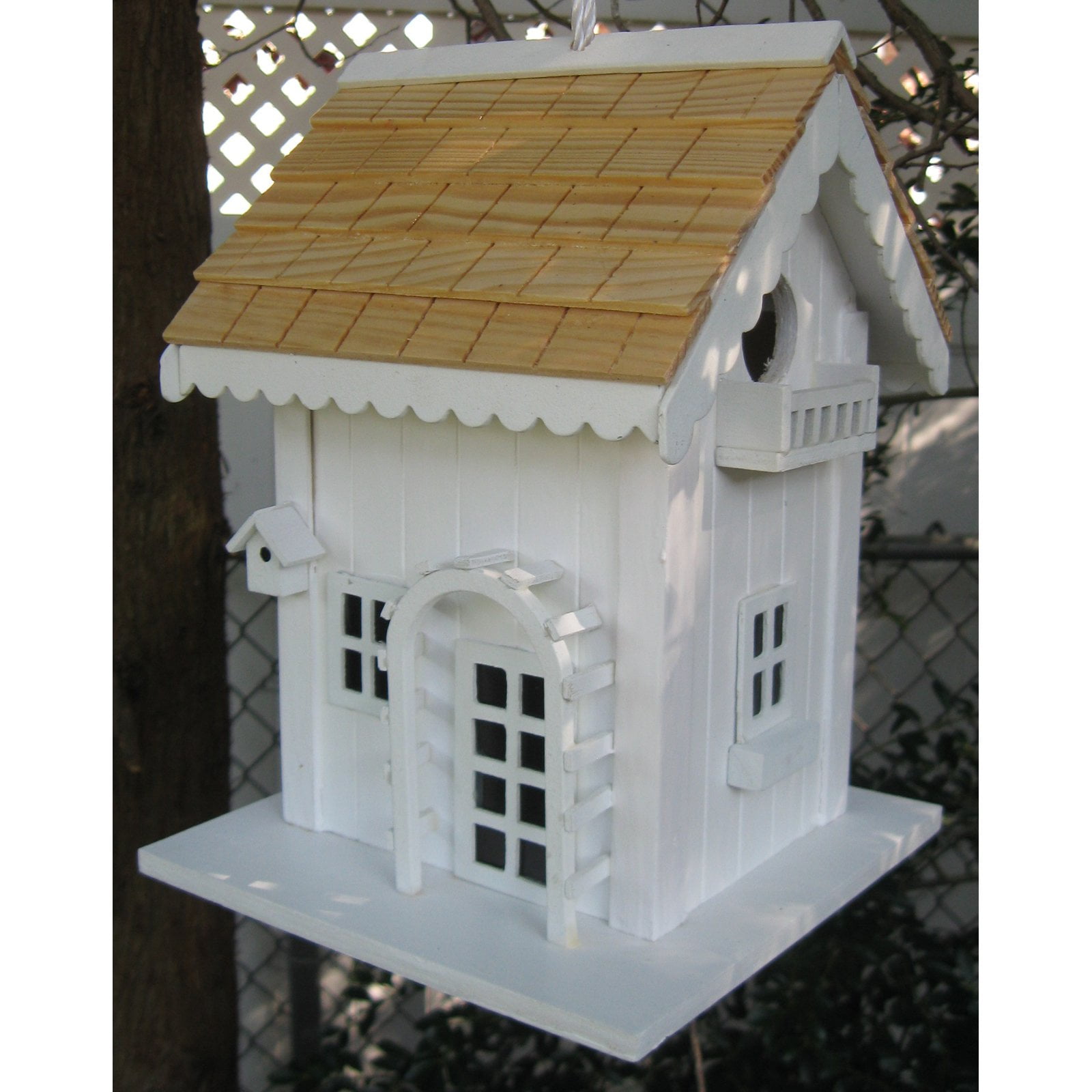 Home Bazaar Arbor Cottage Birdhouse White by Home Bazaar Inc.