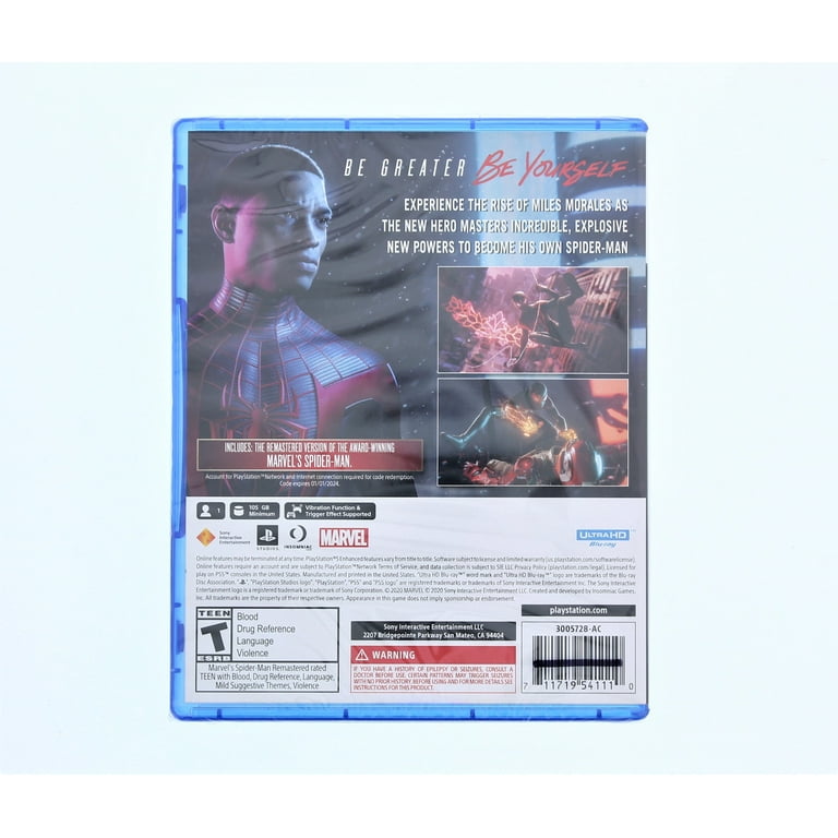 Free Shipping! PlayStation Marvel's Spider-Man Miles Morales