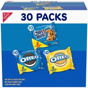 Nabisco Sweet Treats Cookie Variety Pack OREO, OREO Golden & CHIPS AHOY!, 30 Snack Packs