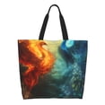 thumbnail image 1 of Easygdp Red And Blue Fire Peacock Bolsas Tote para Mujer, Bolsos de Hombro para Viaje, Bolsos de Mano de Gran Capacidad para Compras y Trabajo, 1 of 8