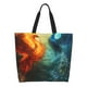 thumbnail image 1 of Easygdp Red And Blue Fire Peacock Bolsas Tote para Mujer, Bolsos de Hombro para Viaje, Bolsos de Mano de Gran Capacidad para Compras y Trabajo, 1 of 8