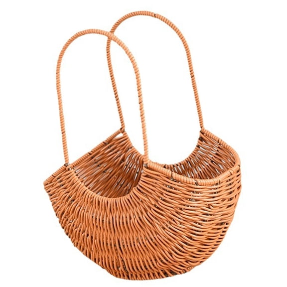 BQBQERT Portable Handwoven Flower Basket Wicker Plant Holders for Home Accessory