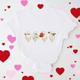 thumbnail image 1 of Cadeau de Saint-Valentin pour Femmes, T-shirt Décontracté à Manches Courtes et Col Rond avec Imprimé Arbre de Noël, 1 of 6