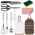 thumbnail image 4 of 9 Piece Camp Kitchen Cooking Utensil Set Travel Organizer Grill Accessories Portable Compact Gear for Backpacking BBQ Camping Hiking Travel Cookware Kit Water Resistant Case, 4 of 9