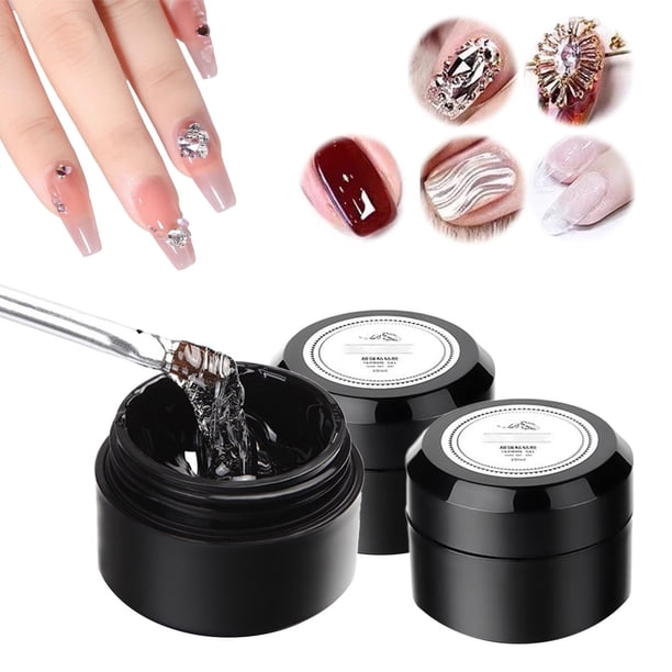 Herramientas para decoración de uñas, pegamento sólido para uñas en gel, pegamento para uñas acrílico sólido, pegamento para uñas en gel para uñas postizas, gel para esculpir a mano, pegamento para ex