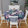 thumbnail image 2 of Pioneer Flower Floral Print Pattern Round Tablecloth 60"x60",Wrinkle Wipeable Table Cloth for Kitchen Dining Room Picnic Patio Party, 2 of 6