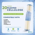 thumbnail image 2 of Tier1 20 Micron 20 Inch x 4.5 Inch | 6-Pack Pleated Cellulose Whole House Sediment Water Filter Replacement Cartridge | Compatible with Pentek S1-20BB, 155305-43, W20CLHD20, Home Water Filter, 2 of 8