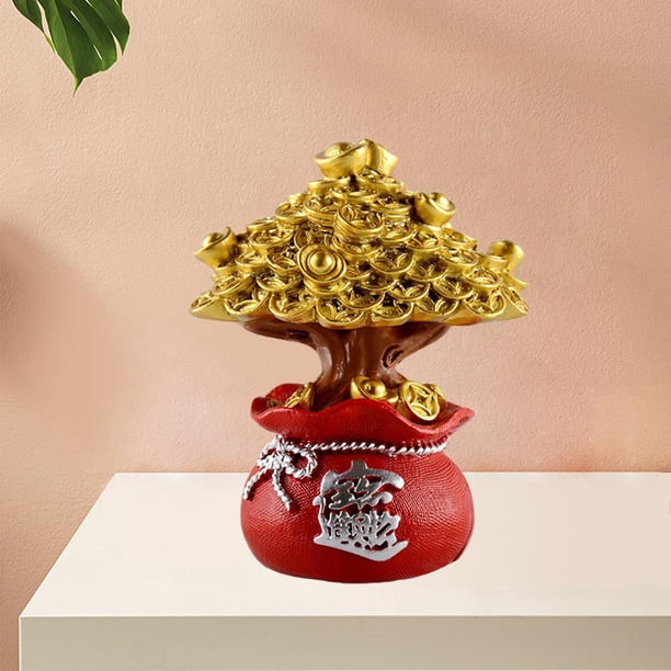Tree Money Tree Refenshui Money Tree Trae Estante Dorado Inauguración de La de año Nuevo de Navidad , Estilo 2 Macarena Estatua del árbol de la suerte