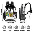 thumbnail image 3 of Scooby Doo Characters Transparent Backpack Student School Bag Satchel Bookbag Large Capacity Clear Through Daypack Unisex Travel Bag 17 Inch, 3 of 7