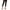 Black, variant on Women's Casual Plain Tapered/Carrot Black Pants Petite XS (2)