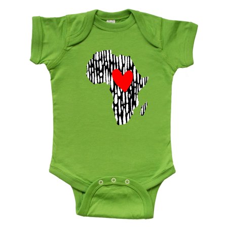 

Inktastic Black History Month Ink Print African Heart Gift Baby Boy or Baby Girl Bodysuit