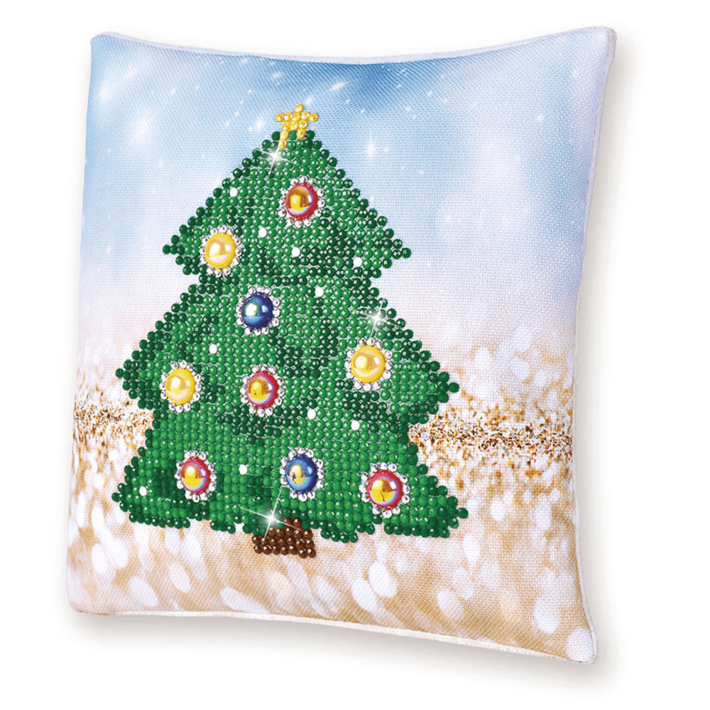 Diamond Dotz Kits - Christmas Tree Pillow Diamond Painting Artwork Kit, Christmas Diamond Art, Diamond Dotz Kits for Adults, Christmas Diamond Painting Kits, Diamond Art Christmas
