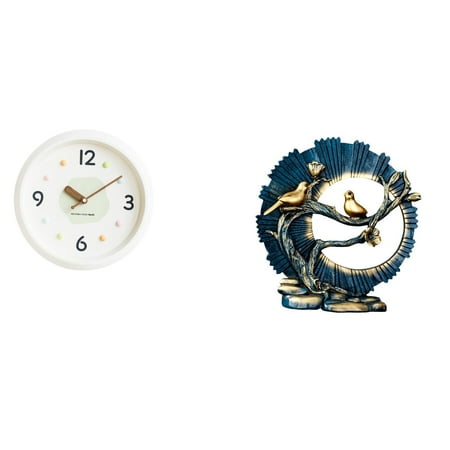 Wall Clock Stylish Sculpture Figurine with PP Resin Durable Build for Coffee Shop Bar Restaurant Contemporary Spaces