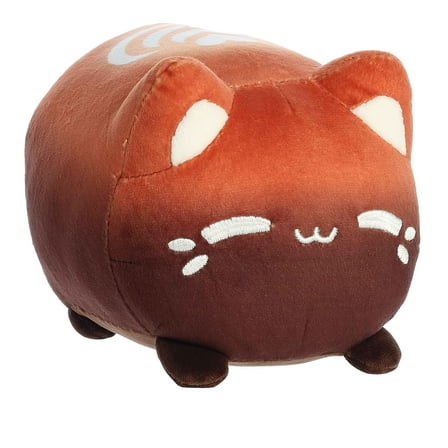 Aurora - Small Brown Tasty Peach - 7" Catpuccino Meowchi - Enchanting Stuffed Animal