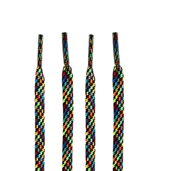 2Pairs Flat Shoe Laces for Sneakers, Color Wire Purl Shoelaces for Sneakers, Athletic Shoelaces - 47 inch / 120CM