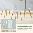 thumbnail image 4 of JUFU Clear Dining Chairs Set of 8, Clear Acrylic Dining Chairs with Gold Metal Legs, Modern Kitchen Seating, 4 of 11
