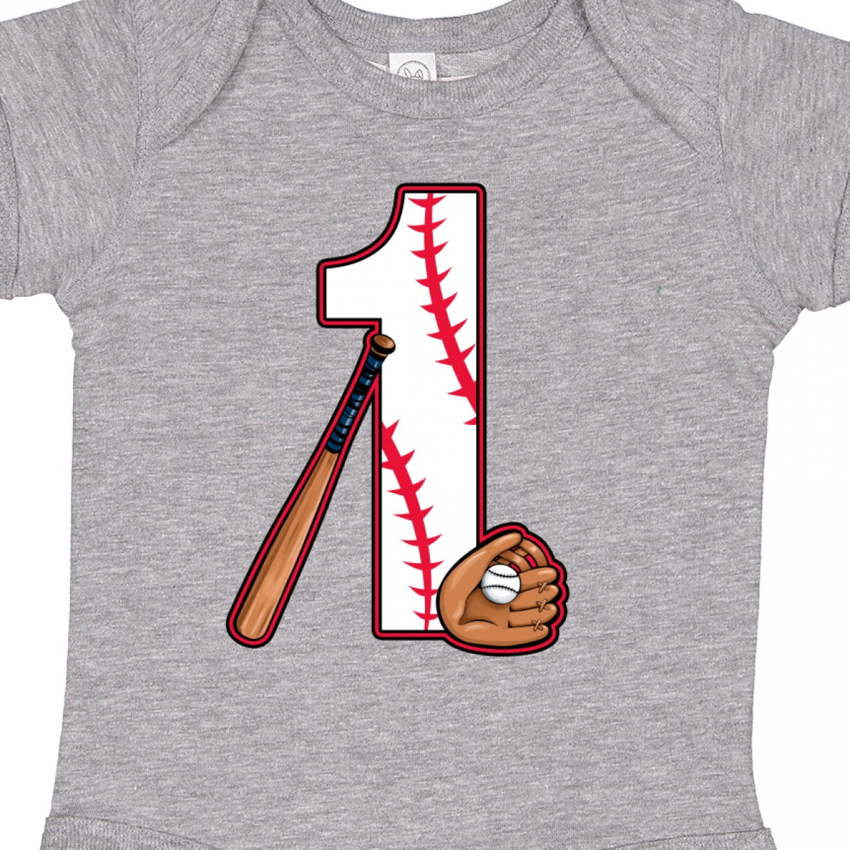 Inktastic Baseball First Birthday One Year Old Boys or Girls Baby Bodysuit