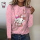 thumbnail image 4 of Camisetas de dibujos animados de Navidad para mujer, ropa de calle de HELLO KITTY, sudadera de manga larga con cuello redondo, camiseta informal para primavera y otoño, 4 of 4