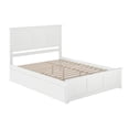 thumbnail image 4 of AFI Madison Queen Platform Bed with Wood Headboard Footboard & Twin XL Trundle, White, 4 of 6