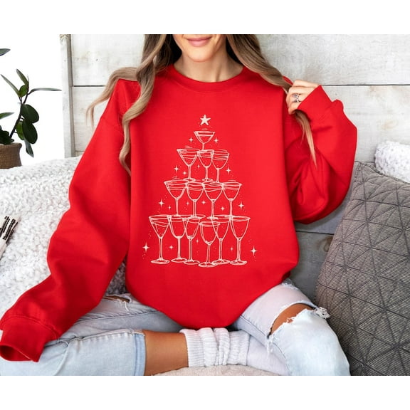 Champagne Sweatshirt Holiday Sweatshirt Christmas Crewneck Christmas Eve Sweatshirt Champagne Sweatshirt