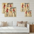 thumbnail image 4 of Designart 'African American Women Silhouettes Red and Yellow I' Modern Print on Natural Pine Wood, 4 of 5
