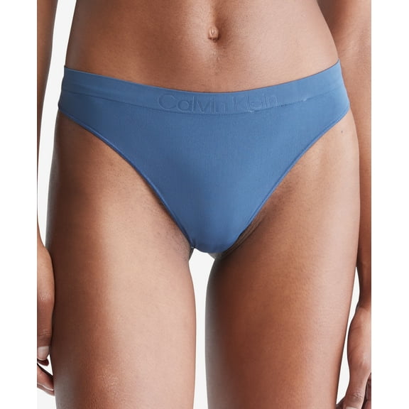 Calvin Klein Women’s Bonded Flex Mid-Rise Panty, Blue, Small