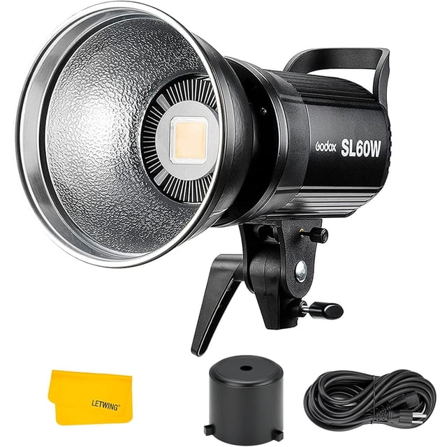 Lámpara de vídeo LED Godox SL-60W SL60W CRI95+ 5600K con reflector