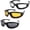3 Pairs Glasses/Clear&yellow&smoke, variant on 3 Pair Motorcycle Riding Glasses Padding Goggles UV Protection Dustproof Windproof Motorcycle Sunglasses for Outdoor Actives (Clear+yellow+color)