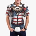 thumbnail image 1 of Fotbe Patriotic Boxing Bear Art Camiseta Polo de Golf para Hombre con Estampado – Camisa Deportiva Transpirable con Cuello Abotonado-3X-Large, 1 of 6
