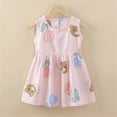 thumbnail image 3 of Girls Dress Girl's Summer Cartoon Easter Bunny Printing Casual Princess Dress Toddler Dresses Pink 18 Months-24 Months, 3 of 3