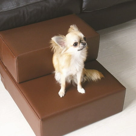 First Home Ferret Ramp Pet Step Stairs Dog Cat Stairs Faux Leather Folding Easy Up Climb Dog Pet Ramp Black Friday Big Sale ()