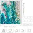thumbnail image 6 of Abstract Watercolor Art Decor Shower Curtain Contemporary Modern Original Oil Print Polyester Fiber Plastic Rings QuickDrying Waterproof for Bathtubs/Bathroom of Artistic Elegance (72"x72), 6 of 6