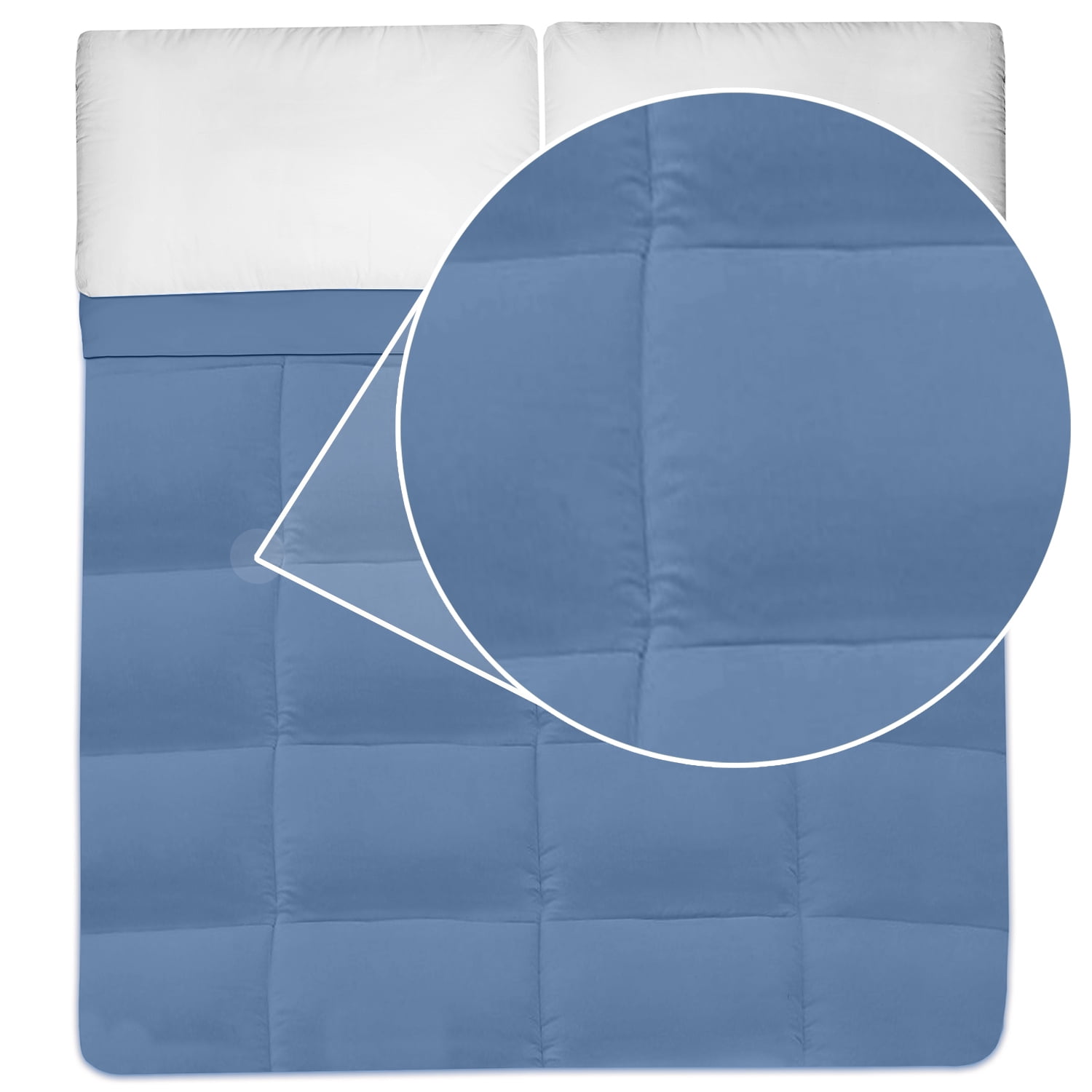 All Seasons Down Alternative Comforter Solid Color Box Stitch