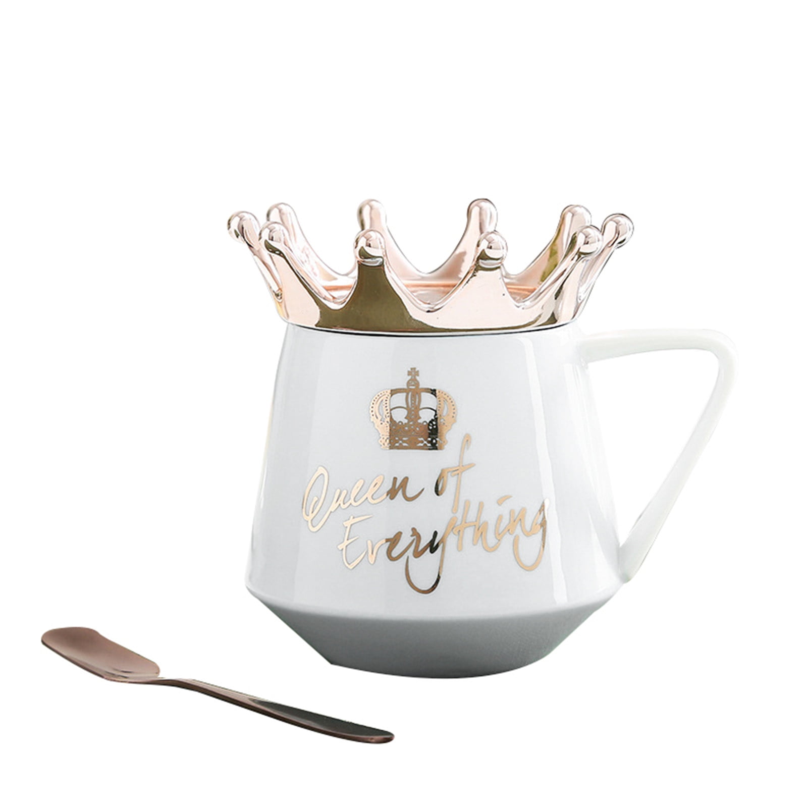 Crown Theme Milk Coffee Mugs Queen Of Everything Mug And Spoon Christmas Gift Crown Theme Milk Coffee Mugs Queen Of Everything Mug And Spoon Christmas Gift