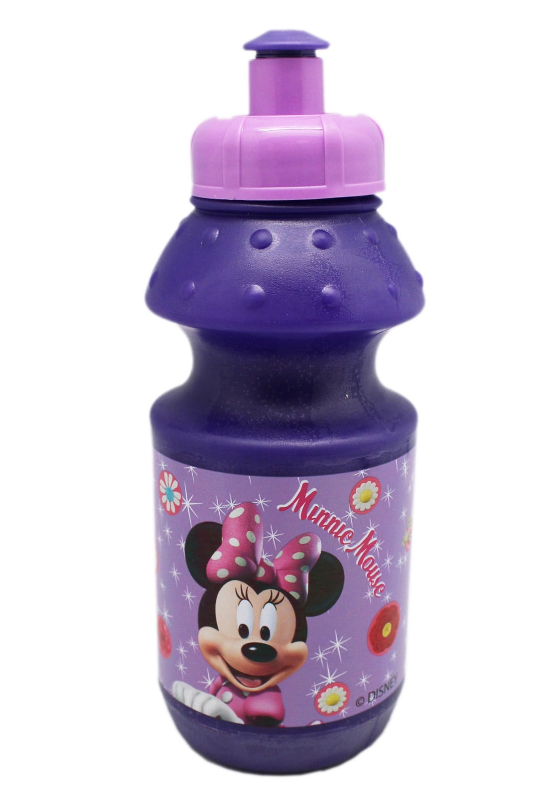 Disney's Minnie Mouse Floral Theme DualTone Purple Kids Water Bottle