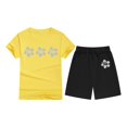 thumbnail image 4 of Hiijoy Big Girls Outfits Flower Print Short Sleeve T-Shirt Shorts 2Pcs Set, Sizes 8-9Y, 4 of 4
