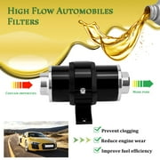Inline f uel Filter 30 Micron High Flow Aluminum Inline f uel Filter With AN6/AN8/AN10 Bracket