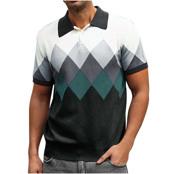 IROINNID Men's Casual Hawaiian Style Print Short Sleeve Comfy Blouse