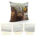 thumbnail image 4 of GOSMITH  Highland Cow Art Throw Pillow Cover  Farmhouse Throw Pillow Cover Decor Vintage Country Farmhouse Art for Gifts and Home Decor Throw Pillow Cover, 4 of 5