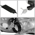 thumbnail image 4 of DNA Motoring HL-HPL-PGAM99-CH-AM For 1999 to 2005 Pontiac Grand Am LED DRL Light Bar Headlight Chrome Housing Amber Corner Headlamp 00 01 02 03 04 Left + Right, 4 of 6