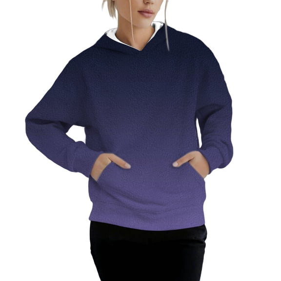 Bovemsi Sweatshirt for Women Ladies' Gradient Printed Casual And Comfortable Long Sleeved Comfort Hoodie