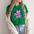 thumbnail image 3 of Pop cazadora para niña Demon Hunters Graphic Round-Neck Short Sleeve T Shirt For Kids Youth Fashion Tee With Cartoon Print Design Soft Blend Top For Children （Green）, 3 of 3