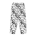 thumbnail image 5 of Xecao Hand Drawn Snake Women's Straight Lounge Pajama Pants: The Epitome of Relaxed Sleepwear, 5 of 9