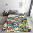 thumbnail image 4 of Manta de franela suave y cálida de Rugrats para dormitorio, sala de estar, dormitorio, durante toda la temporada, 4 of 5