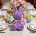 thumbnail image 4 of ToyKingdee Large Flocked Easter Bunny Decor, Soft Velvet Finish Holiday Decorative Figure, 4 of 6